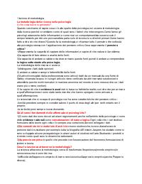 Appunti della 1 lezione di:Metodologia prof.ssa Fabio