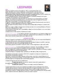 Riassunto maturità: Giacomo Leopardi