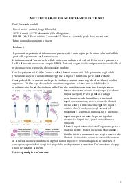 Appunti di metodologie genetiche-molecolari
