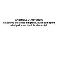 Gabriele d’Annunzio - Biografia, Opere Principali, Temi Fondamentali