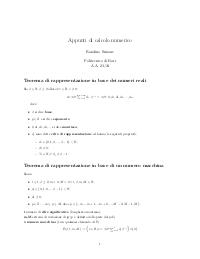 Calcolo numerico appunti