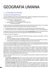 Appunti sulla Geografia Umana