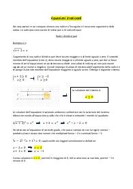 Equazioni e disequazioni irrazionale