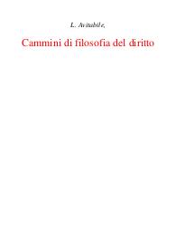 Cammini di filosofia del diritto - Luisa Avitabile 1