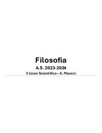 Appunti di Filosofia di 5° liceo
