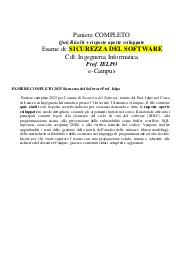 PANIERE COMPLETO 2025 Sicurezza del Software Prof. Ielpo