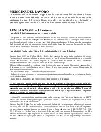 medicina del lavoro sintesi