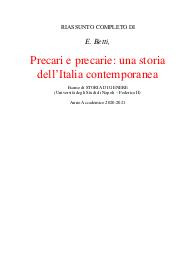 Eloisa Betti, Precari e precarie