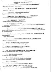 Paniere Storia del diritto italiano. Domande aperte in ordine alfabetico
