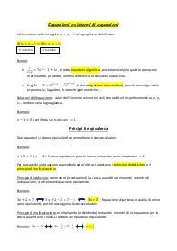 Equazioni e sistemi di equazioni