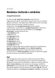 Appunti/Dispense Biochimica 1.1 "GRUPPI FUNZIONALI"