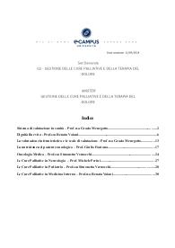 Paniere G3 - GESTIONE DELLE CURE PALLIATIVE E DELLA TERAPIA DEL DOLORE