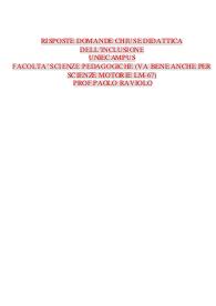 Risposte domande chiuse didattica dell'inclusione aggiornate 2023 uniecampus