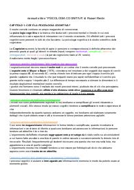 Riassunti del libro “psicologia cognitiva” integrati con appunti presi a lezione. Capitoli da 1 a 8