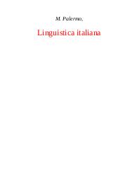 Linguistica italiana - Massimo Palermo