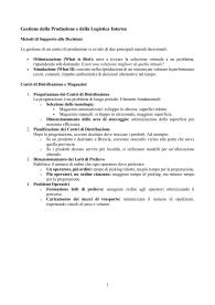 Dispensa di Gestione della Produzione e della Logistica Interna