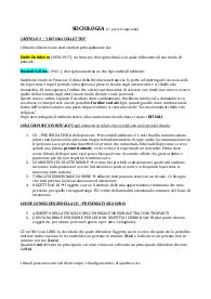 Appunti del corso di Sociologia della prof. Valentina Rettore
