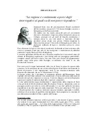 VITA E PENSIERO DI KANT