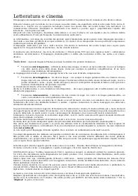Letteratura e cinema. Prof: Danese