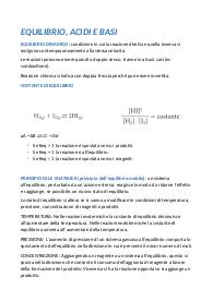 Appunti di CHIMICA, Equilibrio Acidi e Basi