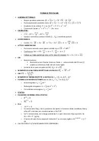 FORMULARIO FISICA MATEMATICA - Ingegneria Biomedica - Polimi