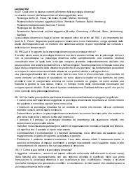 Paniere Aperte PSICOLOGIA DINAMICA SCIENZE E TECNICHE PSICOLOGICHE (D.M. 27004) Cafagna Dario Risposte APERTE