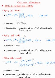 TEORIA RIASSUNTA - CALCOLO NUMERICO - Ingegneria Biomedica - Polimi