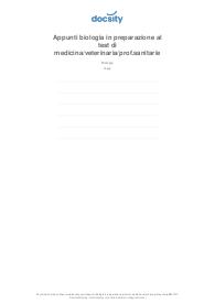 Riassunti biologia per test medicina/professioni sanitarie
