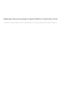 Database Sicurezza degli Impianti Elettrici Industriali e Civili