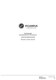 Paniere di MATEMATICA E STATISTICA, Prof CATANIA, ECAMPUS - Chiuse