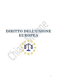Riassunto COMPLETO dei cap. da I a IV del manuale "istituzioni di diritto dell'Unione europea- U.Villani"