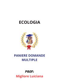 Paniere ECOLOGIA, Migliore Luciana, Ecampus, 2025, - RISPOSTE MULTIPLE