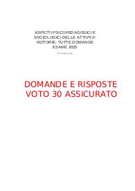ASPETTI PSICOPEDAGOGICI E SOCIOLOGICI DELLE ATTIVITA' MOTORIE