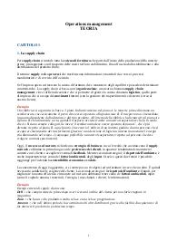 Operations Management - Teoria