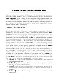 CARTESIO: IL METODO DEL RAZIONALISMO