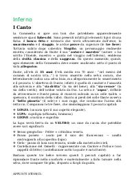 Riassunti e analisi dei canti I, II, III, IV, V, VI, X della Divina Commedia