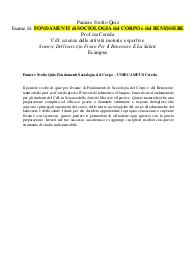 Paniere Svolto Quiz Fondamenti Sociologia del Corpo – UNIECAMPUS Cereda