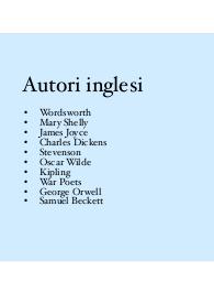 Ripasso per la maturità letteratura inglese