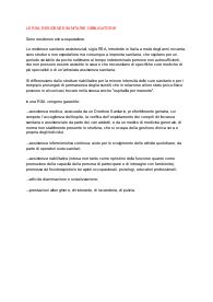 LE RSA, RESIDENZE SANITARIE OBBLIGATORIE