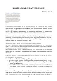 Appunti di Biochimica della nutrizione, UniBo, 2024