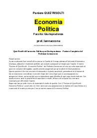 Economia Politica Quiz in ordine alfabetico paniere prof Iannaccone ECAMPUS