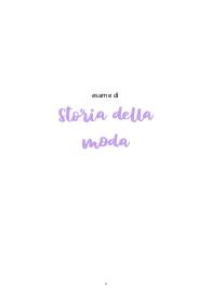 Appunti per esame di Storia della Moda