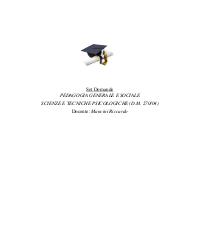 Paniere 2024 PEDAGOGIA GENERALE O SOCIALE Ecampus