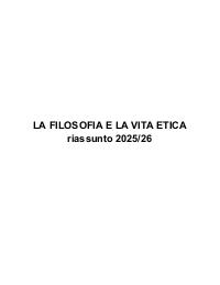 LA FILOSOFIA E LA VITA ETICA