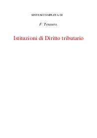 Istituzioni di Diritto tributario