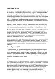 Riassunti Letteratura Inglese:George Orwell