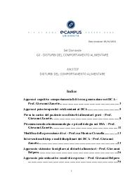G3 - DISTURBI DEL COMPORTAMENTO ALIMENTARE - MASTER DISTURBI DEL COMPORTAMENTO ALIMENTARE - Domande-Risposte