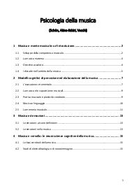 Riassunto completo del libro "Psicologia della musica"