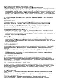 Riassunti del sistema finanziario e delle banche
