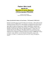 Paniere Quiz Risolti Strutture in Zona Sismica - 750 Domande UNIPEGASO